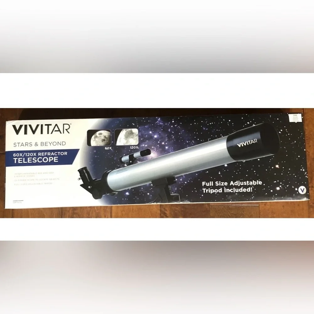 Vivitar TEL-50600 50mm Refractor Telescope with Adjustable Tripod (New)